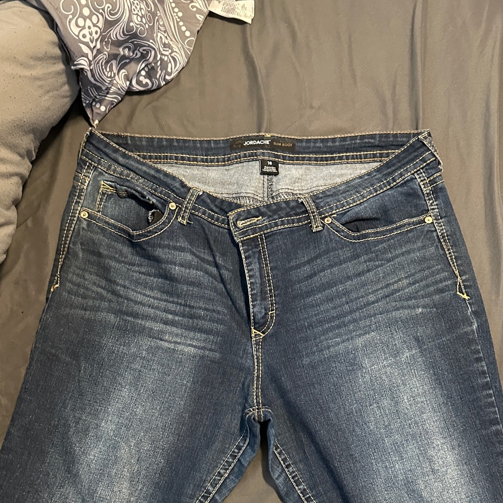Jordache Women's Dark Blue Boot Cut Jeans